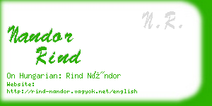 nandor rind business card